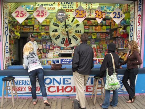 Boardwalk game on the Seaside boardwalk.
