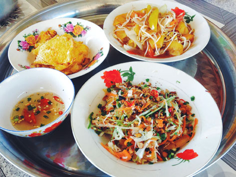 Bok lahong, or papaya salad, from Cambodia