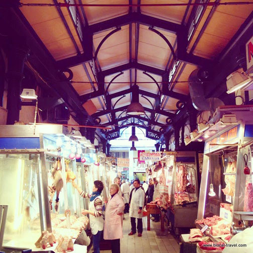 Athens' covered Central Market, in Greece