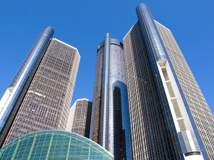 GM building and headquarters in Detroit