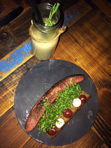 Handmade sausage from Host in Copenhagen
