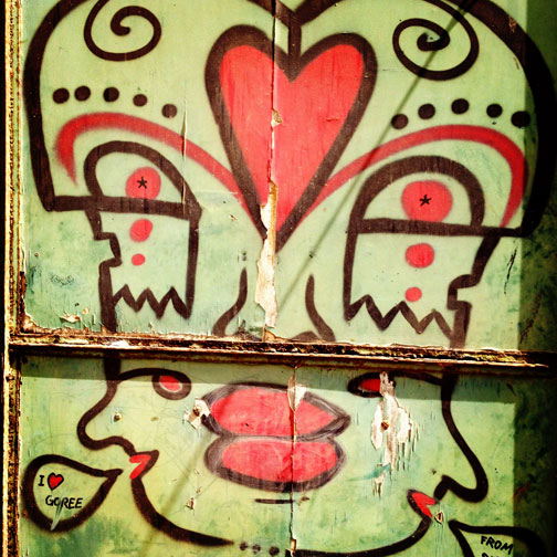 Art on a wall in Dakar, Senegal.