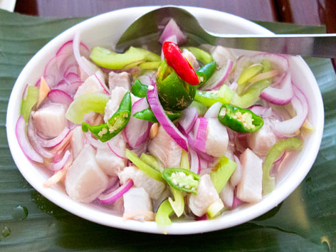 Kinilaw, a raw fish dish from Cebu, the Philippines
