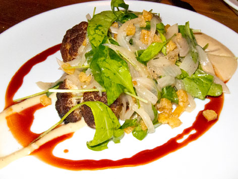 Roasted cauliflower at Le Comptoir, Montreal