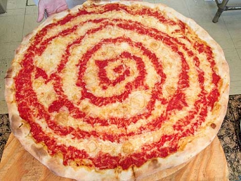 Tomato pizza pie from Maruca's on the Jersey Shore, NJ