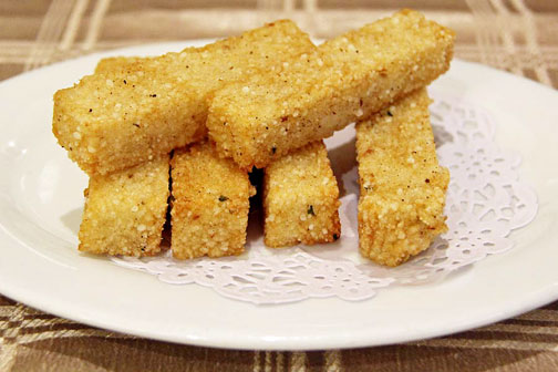 Deep-fried glutinous rice cakes in Shanghai