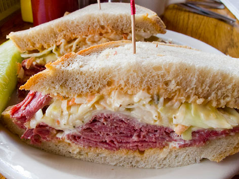 Corned beef sandwich from Russell Street in Detroit.