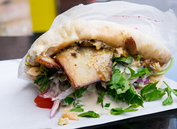 Sabich, an Israeli eggplant sandwich, from Tel Aviv