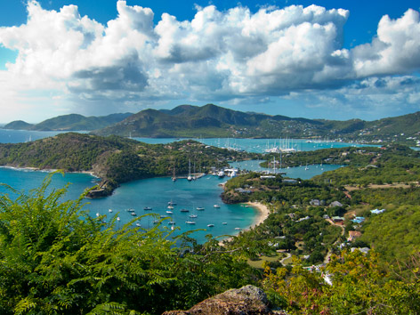 View from Shirley Heights over English Harbour, Antigua