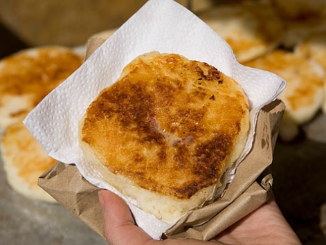 Arepa con queso from Cartagena, Colombia