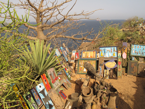 Art on Ile de Goree, an island off Dakar, Senegal best known for its slave history