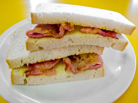 Bacon butty sandwich from London