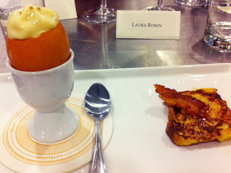 Bacon and egg "dessert" from Heritage restaurant, Richmond, VA