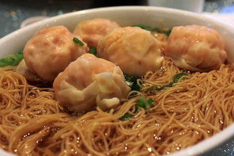 Bamboo noodles, a Hong Kong specialty