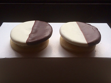 Black and white cookies from Eleven Madison Park in NYC