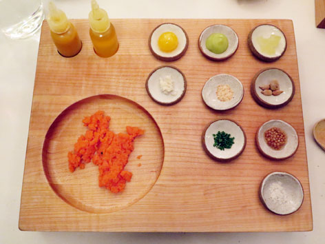 Carrot tartare from Eleven Madison Park in New York