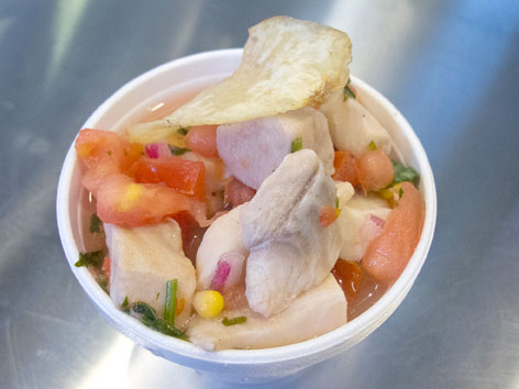 Fish ceviche from Don Camaron in Marlins Park, Miami