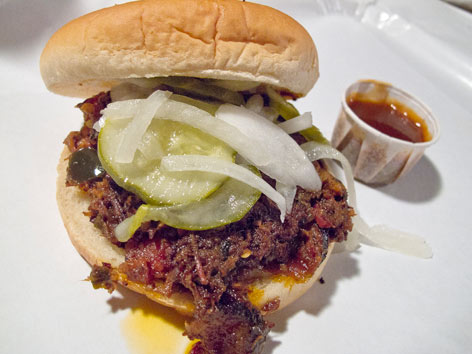 Chopped beef sandwich in Austin, Texas