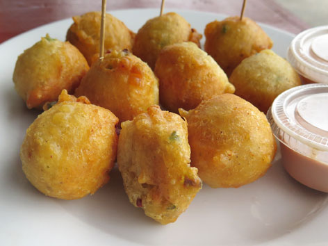 Conch fritters in the Bahamas