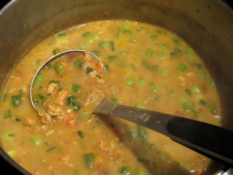 A pot of Crawfish Étouffée