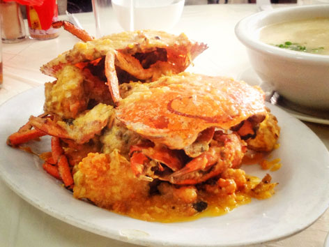 Fried crab dish from Seng Cheong, Macau