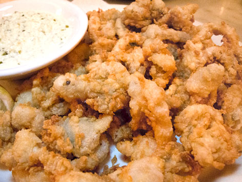 Fried whole-belly clams from Massachusetts