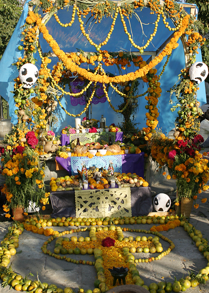Giant altar for the Day of the Dead in Oaxaca