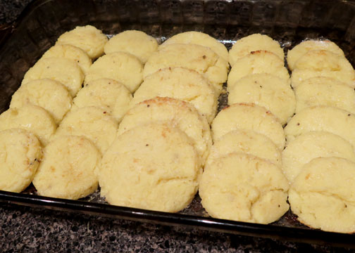 Gnocchi alla Romana out of the oven