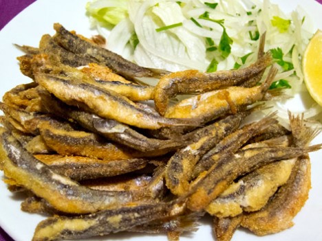 Black Sea anchovy, hamsi tava, from Sinop, Turkey