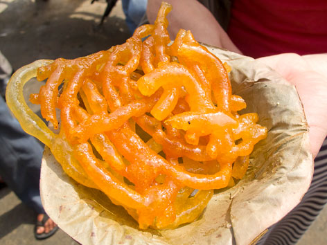 Plate of jalebi in Agra, India