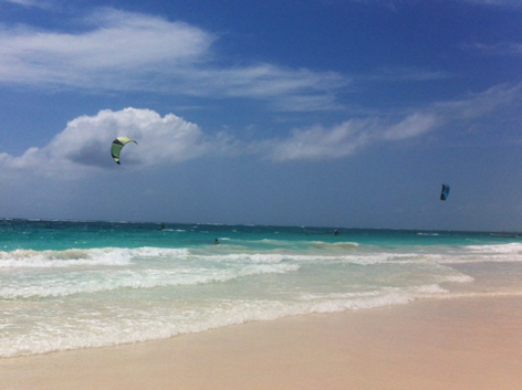 Kiteboarding in Tulum, Mexico