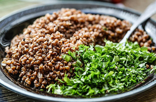 Buckwheat groats, or griki in Latvia, a traditional dish