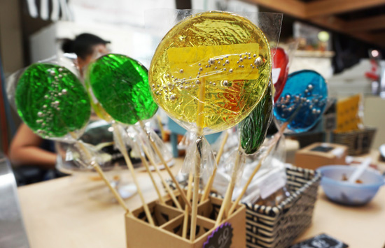 Lollipops at the Saskatoon farmers market.