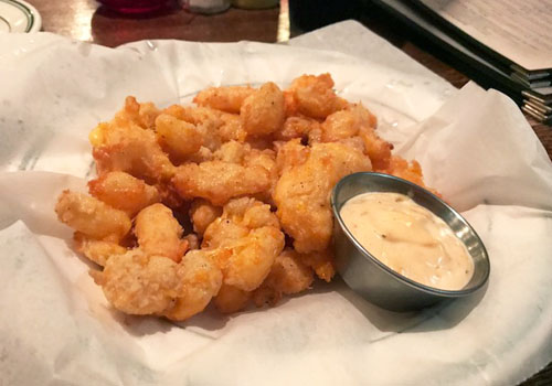 A bowl of fried cheese curds from Madison, WI