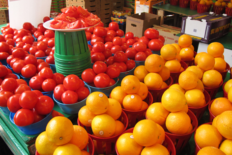 Fresh fruit from a market in Montreal
