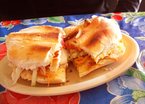 Torta de pollo in Mazatlan, Mexico