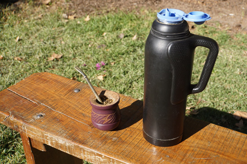 Mate cup and bombilla in Mendoza, Argentina
