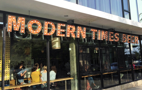 Exterior shot of Modern Times Beer, a San Diego brewery
