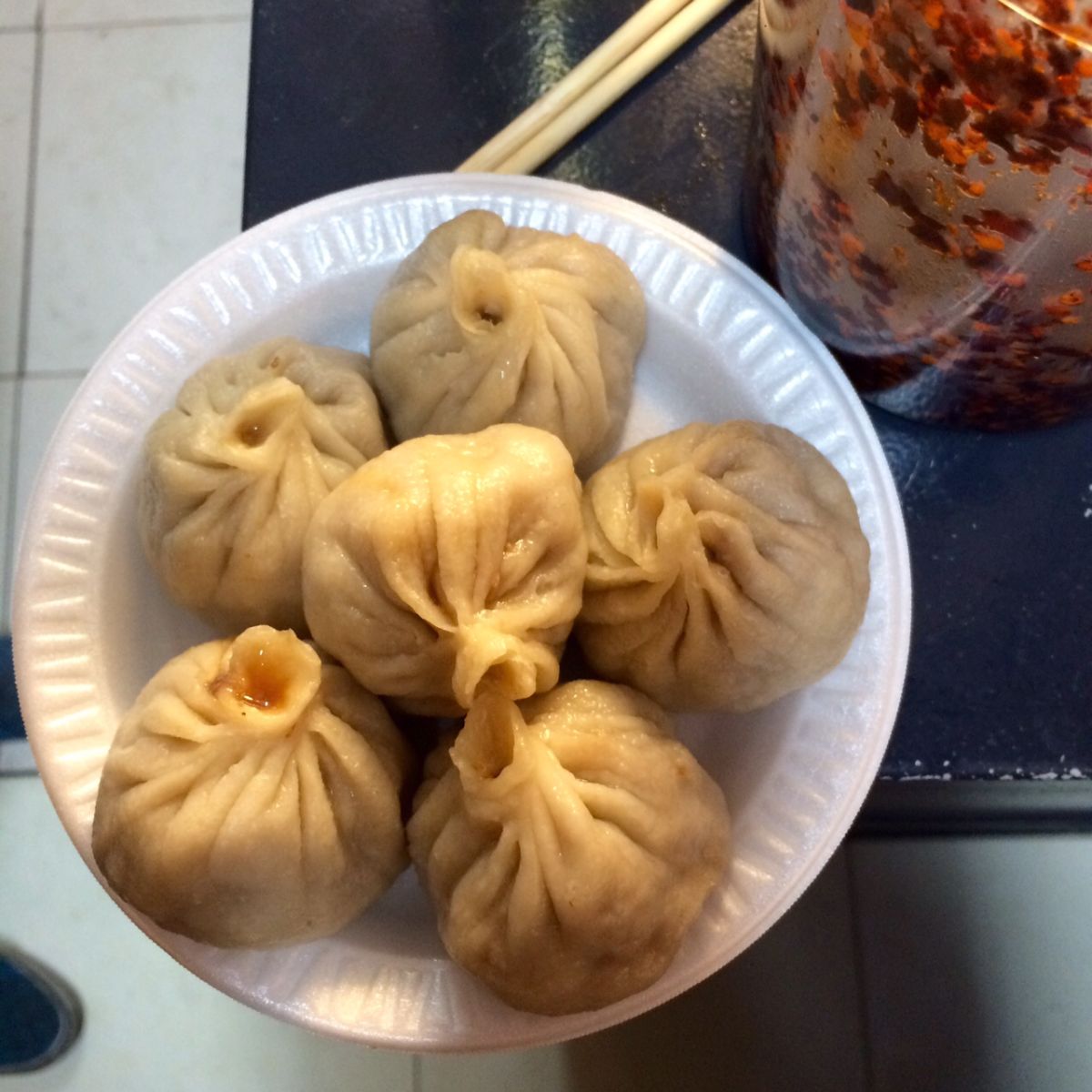 Momos in Jackson Heights, Queens