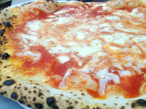 Typical pizza pie in Naples, Italy