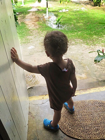 Toddler at Winnifred beach, Port Antonio, Jamaica