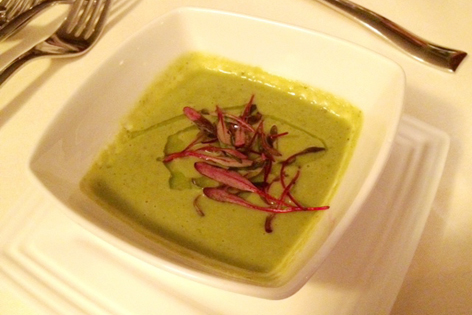 Field pea and avocado soup