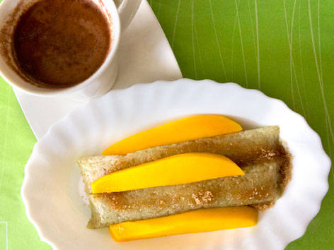 Budbud pilit, sticky rice and mango from Cebu, the Philippines