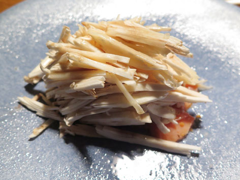 Trout in chicken fat with chanterelles from Relae, in Copenhagen