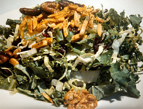 Chopped kale salad from Saul's Deli in Berkeley, CA