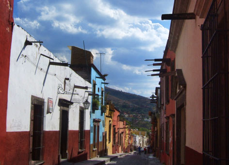A street in San Miguel de Allende, Mexico