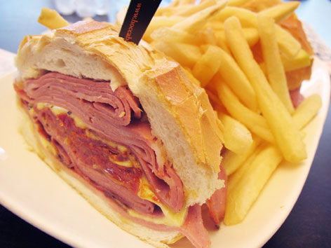 A mortadella sandwich from Sao Paulo, Brazil