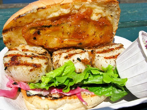 Local scallop sandwich from Victoria, B.C.