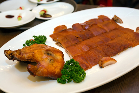 Roasted whole suckling pig, or kao ru zhu, from Guangzhou, China