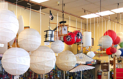Japanese lanterns at Soko Hardware in Japantown, San Francisco